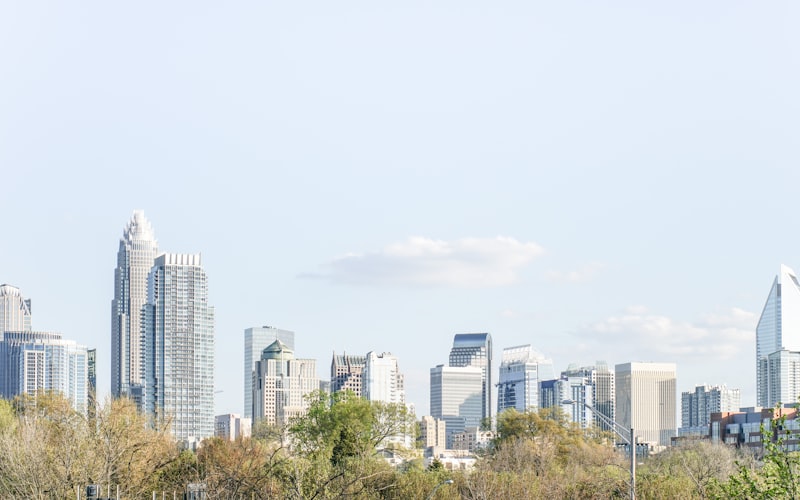 Charlotte NC skyline at dusk