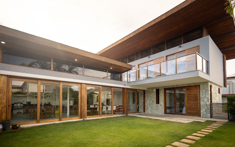 Modern home with large energy-efficient windows